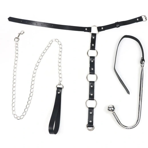 Kinky 5853 Hook Anal and Collar with Leash EverydayUse 0718